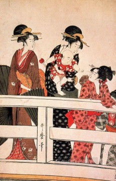  Utamaro Lienzo - la hora del caballo Kitagawa Utamaro Ukiyo e Bijin ga